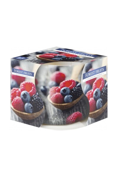 LCA Set 3 x Lumanare Parfumata in Pahar Imprimat, Fructe de Padure, 22 Ore