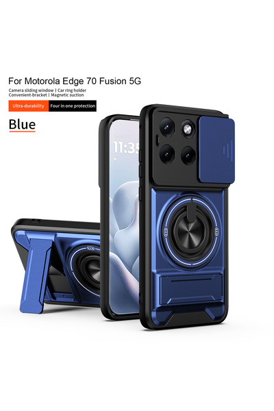 Choice46 Motorola Edge 60 Fusion Blue Magnetic Car Holder Phone Case for Moto...