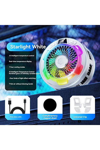 Choice K53-WHITE New Phone Radiator Magnetic Back Clamp Semiconductor Cooling...