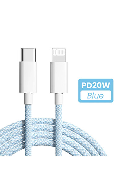Choice 2m Blue ANSEIP USB C To Lightning Cable Braided 2M Line For iPhone 13 ...