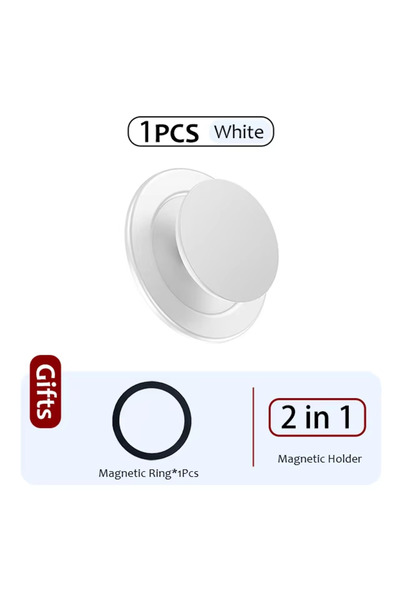Choice6 White Popped Magnetic Foldable Phone Grip Holder Socket Support Tok F...
