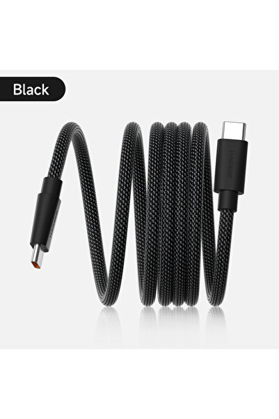 Choice Black 1m Hagibis Magnetic USB C Cable Coiled C to C Cable 240W Fast Ch...