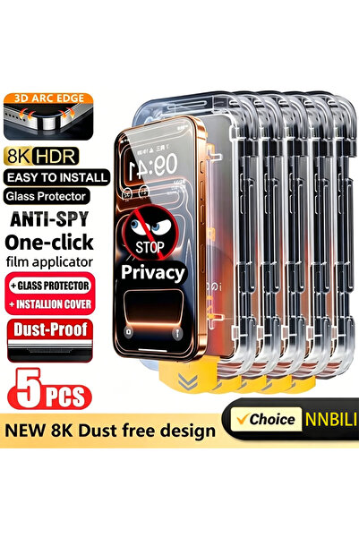 Choice20 iPhone 16e Anti Peeping 5 Pieces NNBILI 5Pcs Dust Free Installation ...
