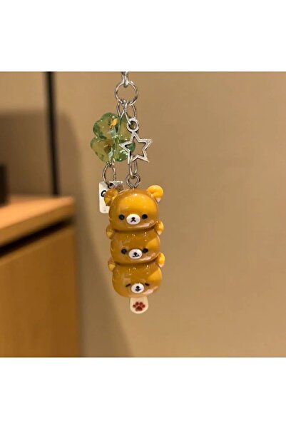 Choice4 1pc brown Joke Bear Lucky Leaf Phone Charms Pendant Kawaii Cat Cases ...