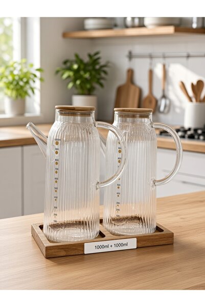 Genel Markalar 2li cam yağdanlık standlı (1000ml+1000ml)