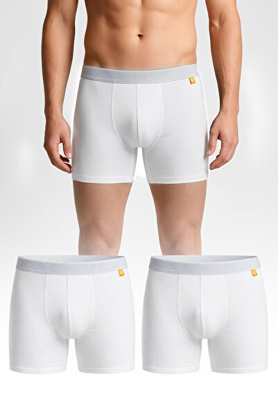 DAYCO Premium Micro Modal Men's Boxer Double Pack White - Mbx102-Byz-Cift