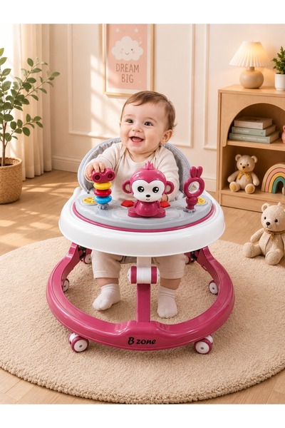 N.zone Multifunctional Lightweight Baby Walker with Interactive Toys and 8 Wh...