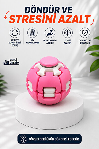 hauswert Bas Döndür Stres Topu Stres Giderici Mekanizmalı Renkli Fidget Spinn...