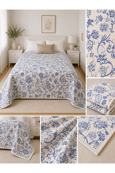vanillasoft Cuvertură de pat dublă, din bumbac, cu model jacquard, 240x280 cm