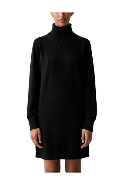 Tommy Hilfiger Γυναικείο Πλεκτό Φόρεμα Μαύρο Tommy Jeans DW0DW23460-BDS