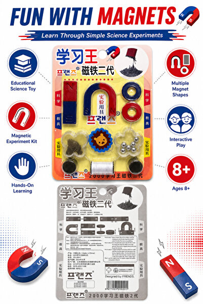 Toy Factory Magnetic Experiment Kit for Kids 8+ – Educational Science Toy Set...