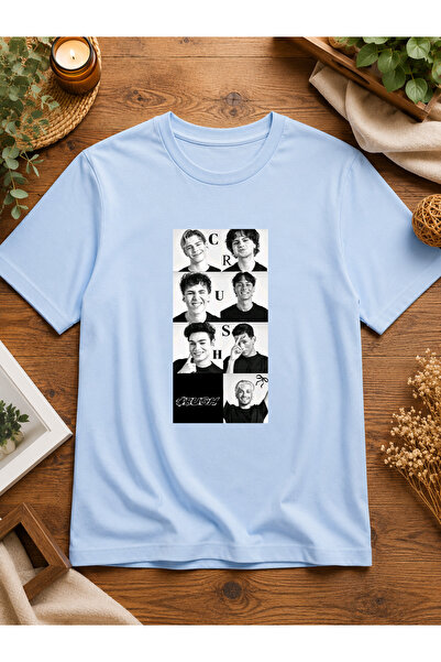 NUATEX Unisex Regular Kalıp CRUSH Özel Tasarım Baskılı Pamuklu Penye T-shirt ...