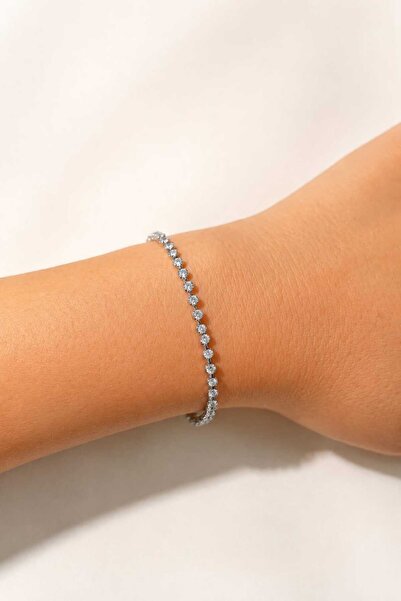 B&T Bujiteri Women's Waterway Oval Stone Steel Bracelet