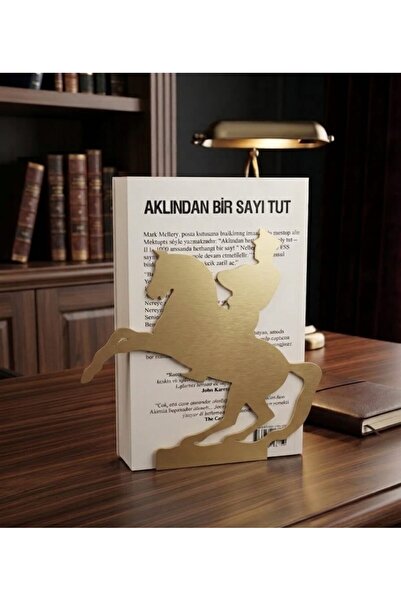 Metal kitap tutucu, modern kitap stoperi Atatürk, ev ofis özel dekorasyon kitap organizeri