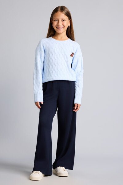 DeFacto High Waist Double Button Wide Leg Pants for Girls I6731A826Au