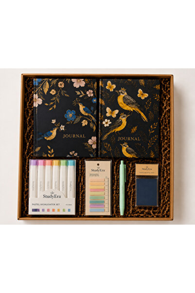 Nocturne Birds Duo Box – 2’li Bullet Journal & Pastel Çalışma Seti