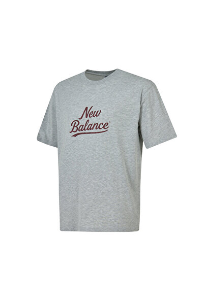 New Balance MNT3637 Gri Melanj Erkek Tişört