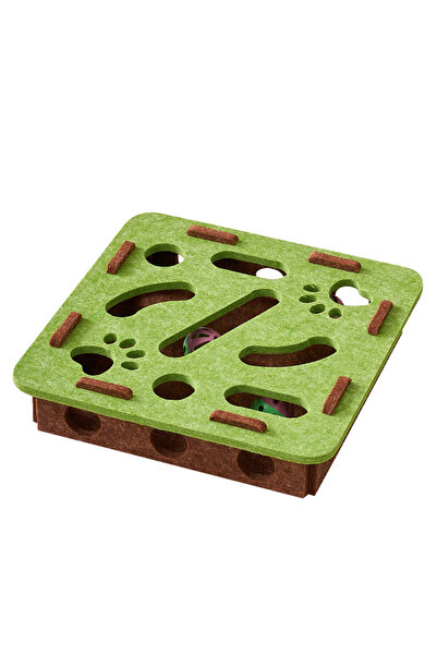 KidLe Interactive Cat Toy for Indoor Cat Scratch Puzzle Enrichment Box with Ball