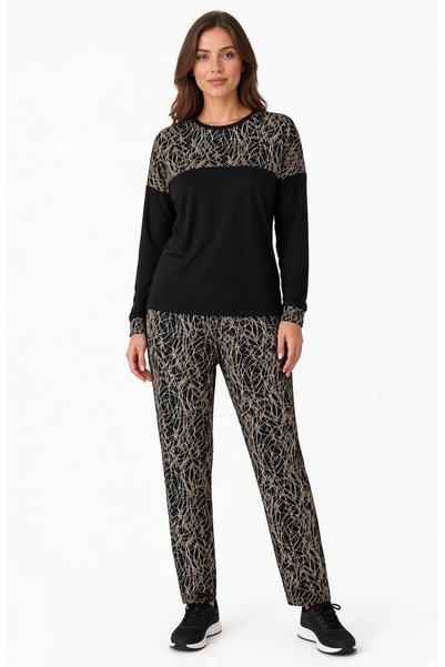 MELEKSEN Plus Size Lycra Viscose Fabric Garnished Suit
