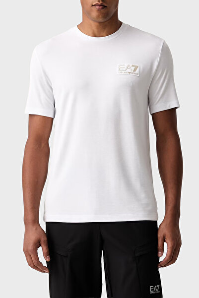 EA7 Logolu Bisiklet Yaka T Shirt Erkek T SHİRT 7M002238 AF13739 U0002
