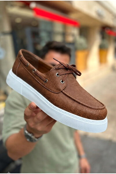 Zerenyus Zrc419 High Quality Daily Lace-Up Casual Men's Loafer Taba