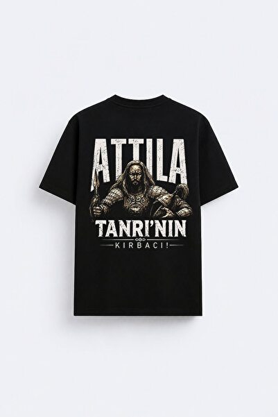 cesita Emir Timur Turkish Gokturkish Printed Crew Neck Black T-Shirt T-Shirt
