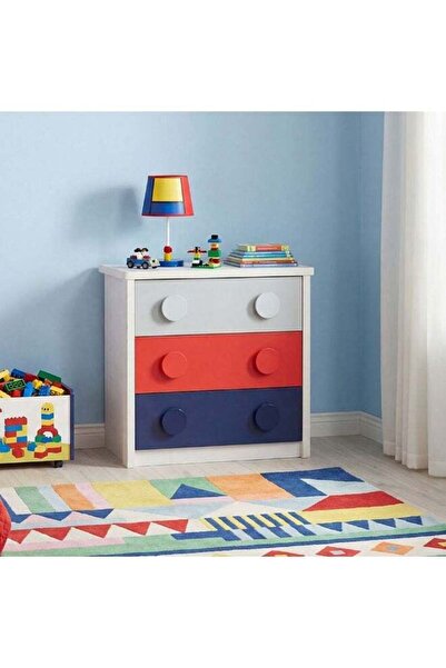 Danube Home Blocks 3 Drawers Dresser | Durable Vanity Table | Dressing Makeup...