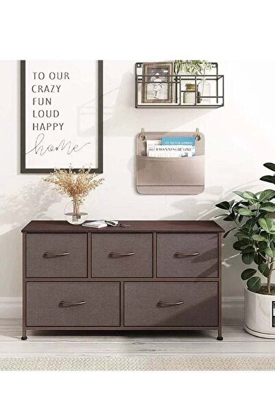 Generic TV Table TV Cabinet Dressing Table with 5 Drawers Large Capacity Stor...