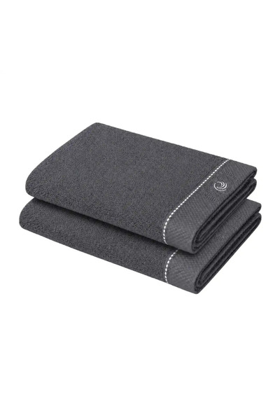 Billerbeck Set de 2 prosoape, Billerbeck, Lyra, 30x50 cm, 100% bumbac, gri