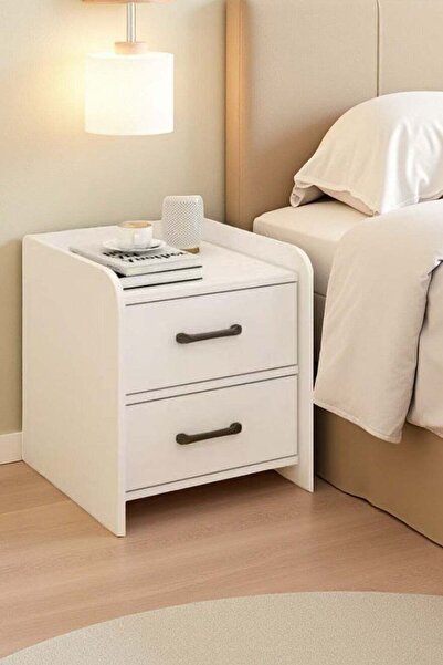Generic Bedside Table with 2 Drawers, Modern Nightstand for Bedroom | Simple ...