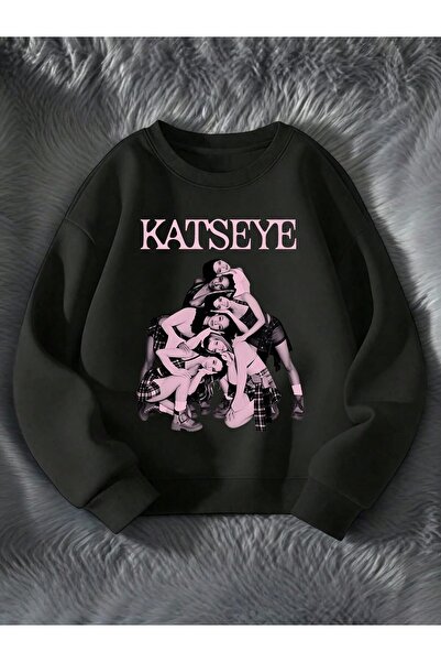 SVART WEAR Katseye Printed Crew Neck 100% Cotton Kids Sweatshirt