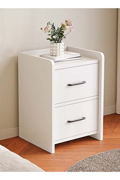 JCB CHIC Simple Bedside Table, Modern Side Table Nightstand with 2 Drawers ,B...