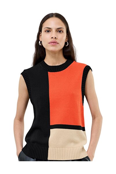 French Connection Women Varli Colour Blocking Knit Vest
