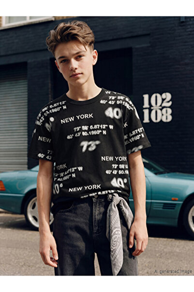 LC Waikiki Esvab • Modern & Distinctive Boys' New York Printed T-Shirt