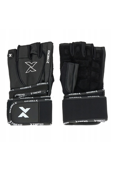NO BRAND Mănuși pentru sală XTREXO GymRat negre S cu protecție pentru încheie...