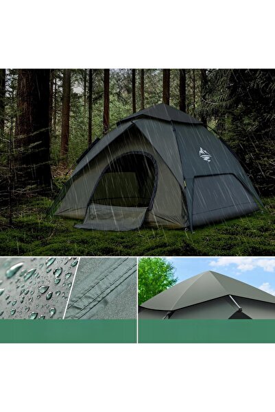NO BRAND KEEJECTOR Cort de camping tip dom pentru 3 persoane, impermeabil, tu...