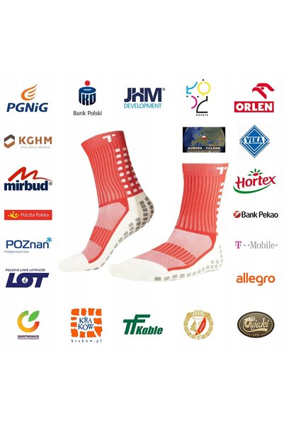 TruSox Șosete de fotbal roșii 34-38EU