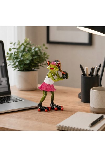 NO BRAND Figurină broască, decorațiune cameră, cadou, sculptură, verde, amuzant