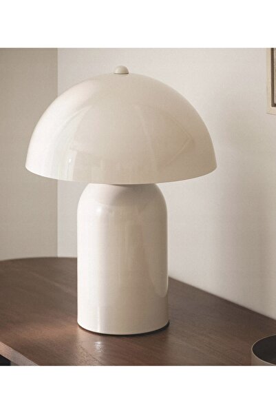 NO BRAND Lampa de masă metalică pentru noptieră 2xE14 Slink cașmir