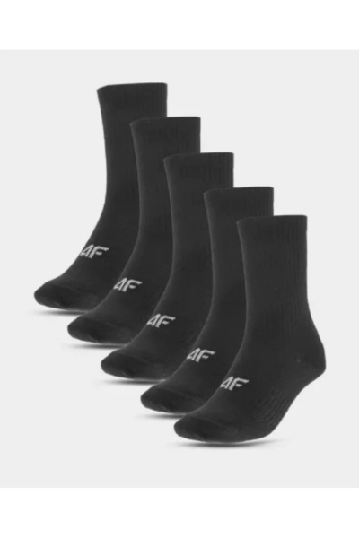 4F Șosete de bumbac de damă, pachet de 5, 4FWMM00USOCF476, negre