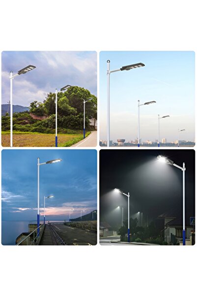 NO BRAND Lampă stradală solară LED puternică cu senzor de mișcare și senzor d...