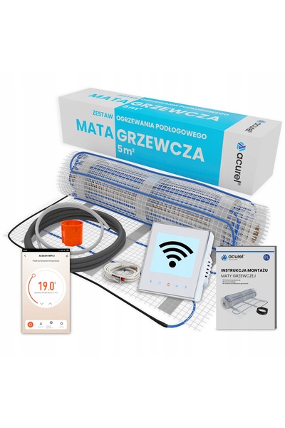NO BRAND Folie de încălzire sub gresie 160W/m2 + Controler WiFi Acurel Kit 5m2