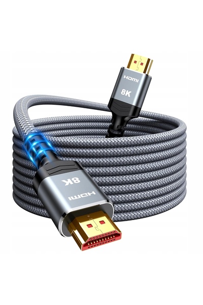 NO BRAND Cablu HDMI de 10m, 48Gbps, împletit, 4K@120Hz 7680P