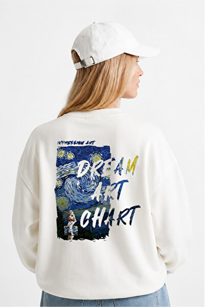 Grafftee Clothing Van Gogh Themed Art Design Printed Sweatshirt Oversize Fit ...