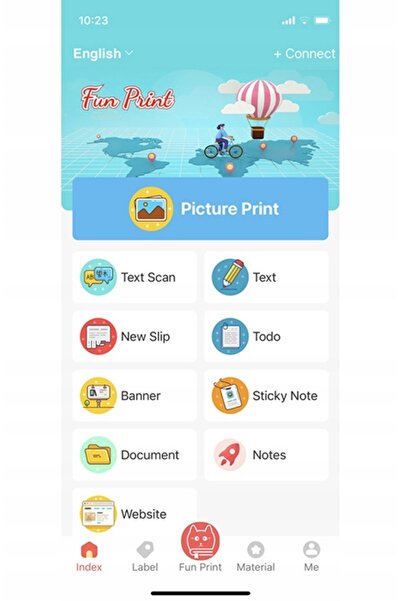 NO BRAND Imprimantă termică inteligentă mini pentru telefon FunPrint + Rolă d...