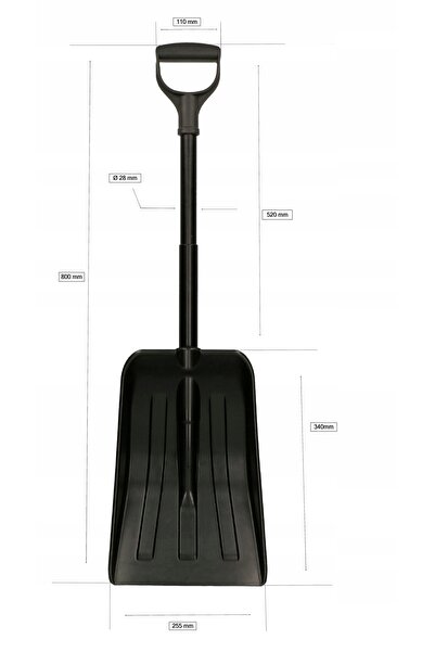 NO BRAND EXTRA-CLICK 80CM LOPATĂ DE ZĂPADĂ AUTO PLIABILĂ CU MÂNER DIN ALUMINIU