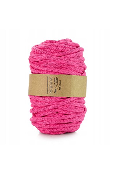 NO BRAND Sfoară din bumbac împletită WAS 9 mm, 50 m, fucsia, moale și reziste...