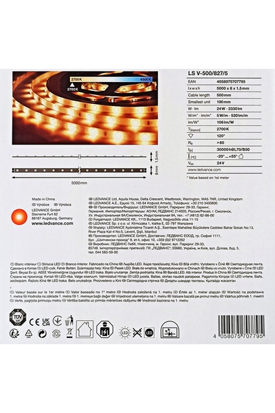 Ledvance Bandă LED 24W 350 LED-uri 24V 2700K 5m