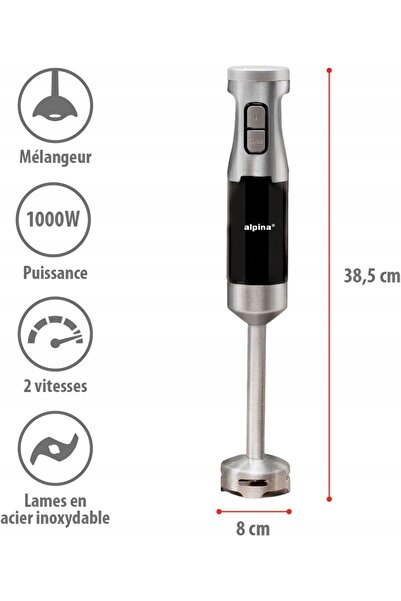 Alpina BLENDER PORTABIL 1000W OȚEL INOXIDABIL