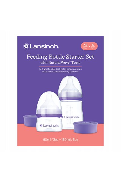 Lansinoh BIBEROANĂ 160ml + 60ml + SET DE DĂLȚI DE TRANSIȚIE